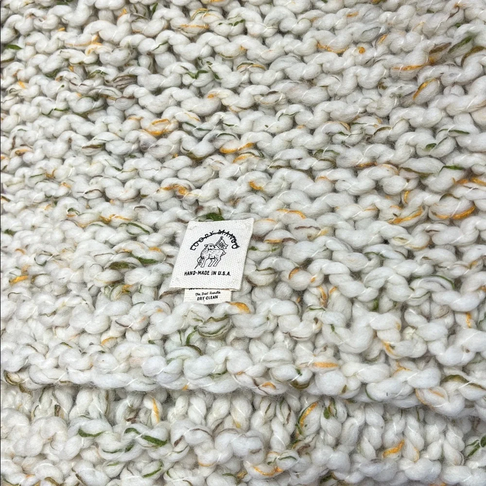 Free People X Loopy Mango Chunky Knit Cream Scarf